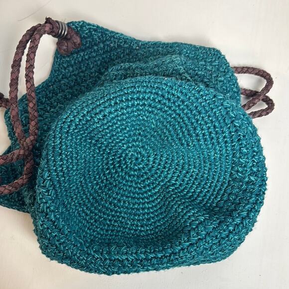 Sakroots Green and Brown Shoulder Bag with Bohemian Knit Design - Picture 6 of 10